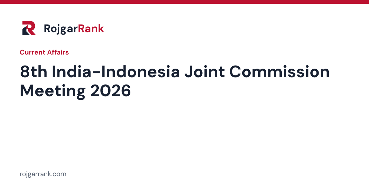 8th India-Indonesia Joint Commission Meeting 2026 — title card