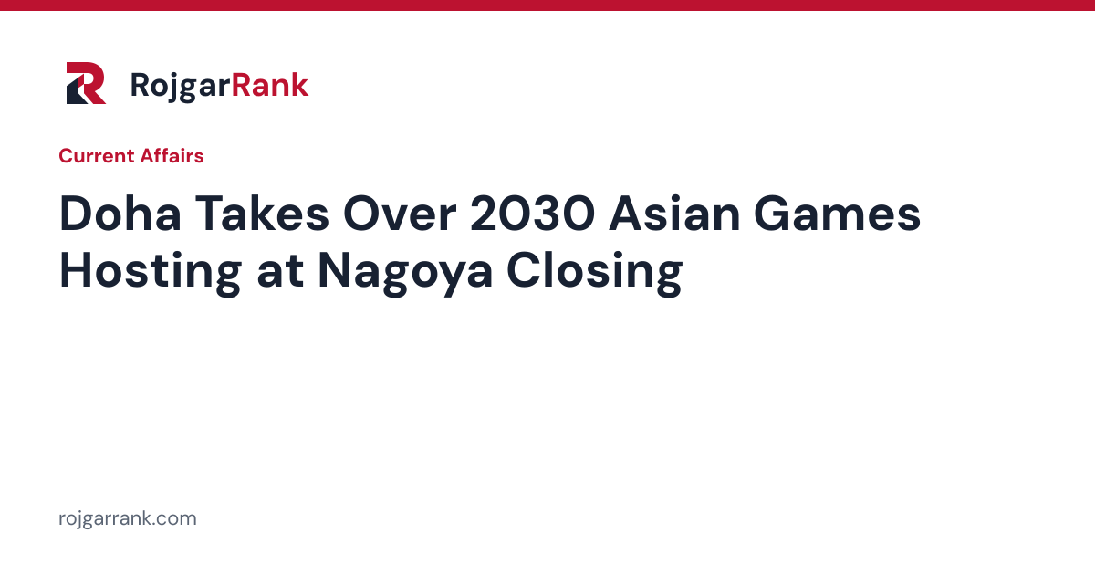 Doha Receives the 2030 Asian Games Handover at the Aichi-Nagoya 2026 Closing — title card