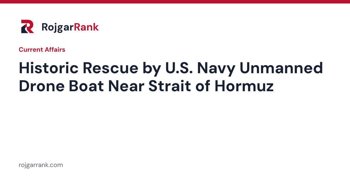Historic Rescue by U.S. Navy Unmanned Drone Boat Near Strait of Hormuz — title card