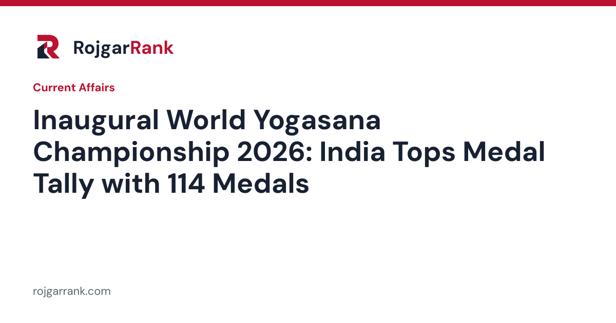 Inaugural World Yogasana Championship 2026: India Tops Medal Tally with 114 Medals — title card