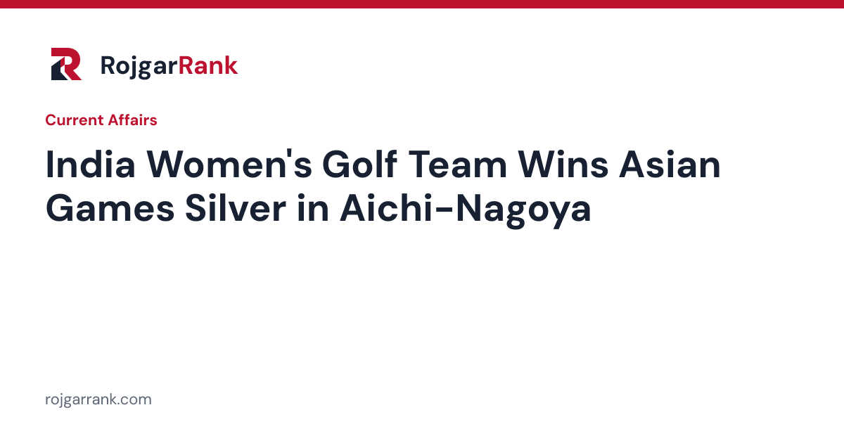 Indian Women's Golf Team Wins Asian Games Silver; Pranavi Sharath Urs Takes Individual Gold — title card