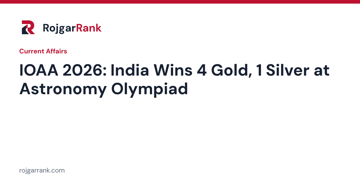 International Astronomy Olympiad 2026: India Wins Four Gold and One Silver at IOAA in Hanoi — title card