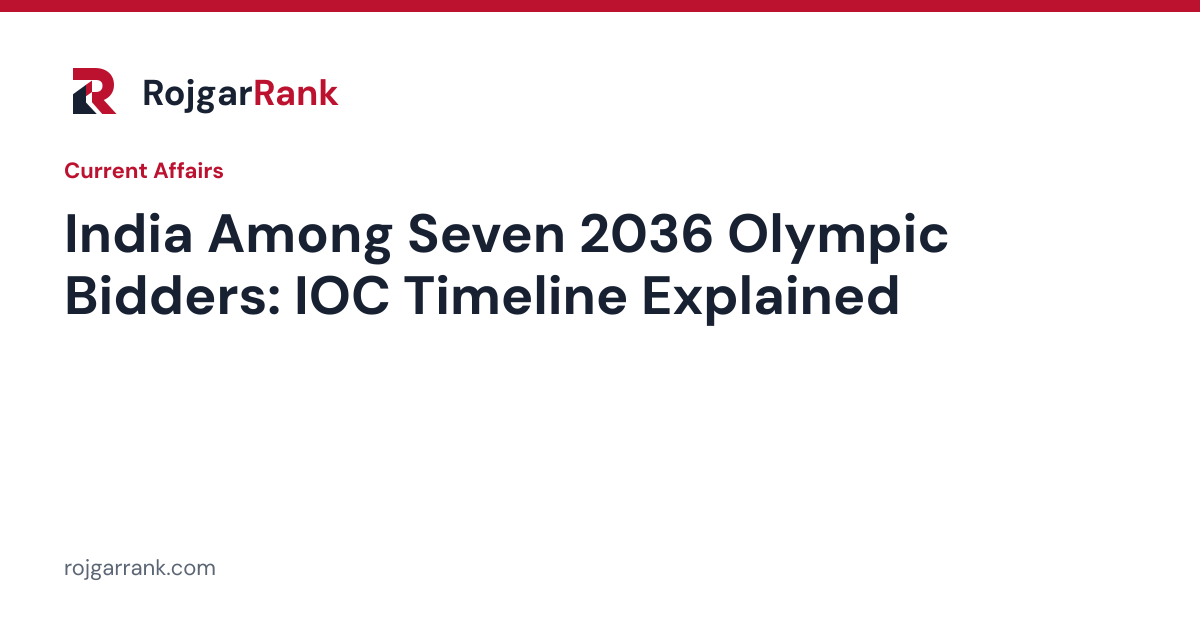 IOC Confirms India Among Seven 2036 Olympic Bidders: What It Means and What Comes Next — title card