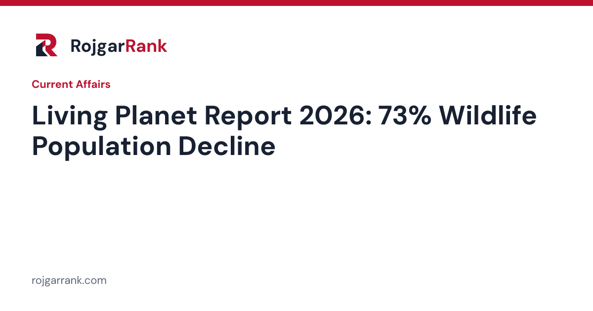 Living Planet Report 2026: 73% Average Decline in Monitored Wildlife Populations — title card