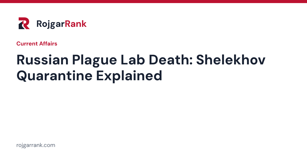 Russian Plague Laboratory Worker's Death: What the Shelekhov Quarantine Means — title card