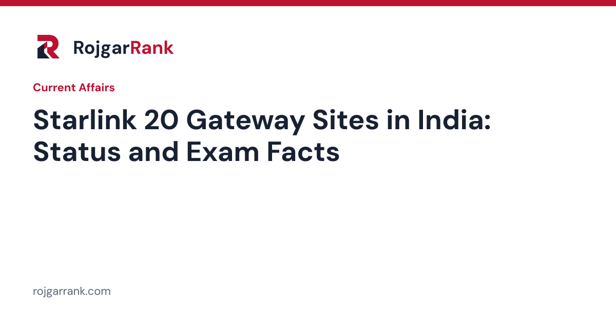Starlink's 20 Gateway Sites in India: What Is Built and What Is Pending — title card