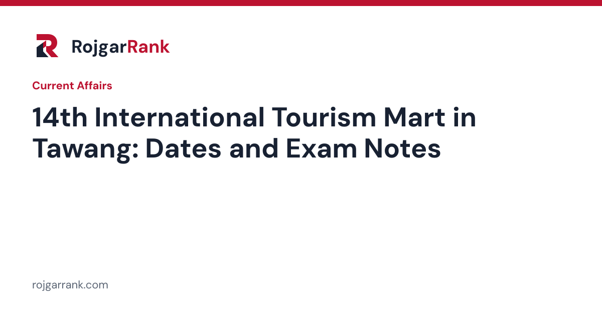 Tawang to Host 14th International Tourism Mart on 29–31 October 2026 — title card