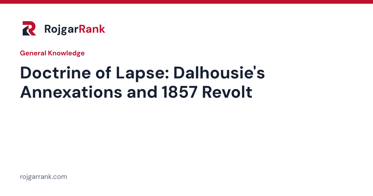 Doctrine of Lapse Explained: How Dalhousie Annexed Indian States and Why It Mattered in 1857 — title card